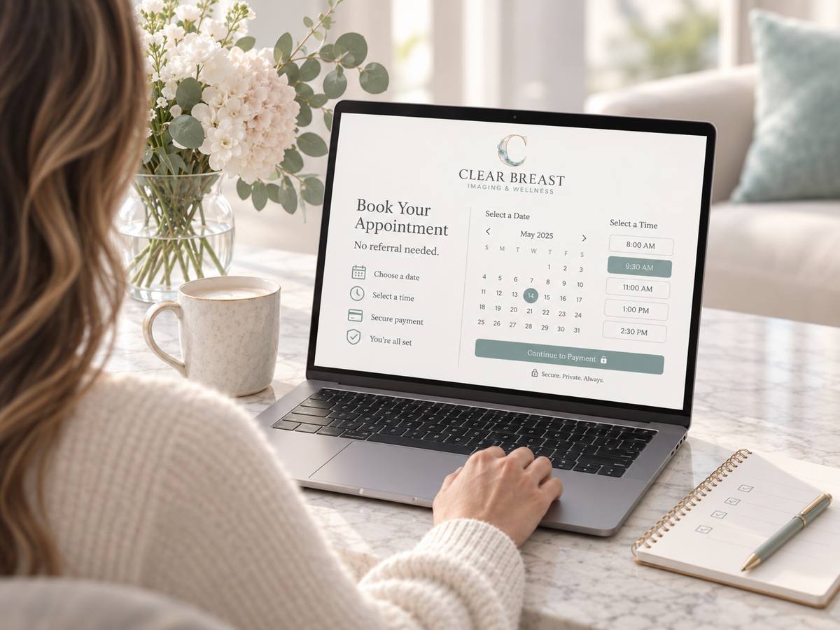 booking online on a laptop