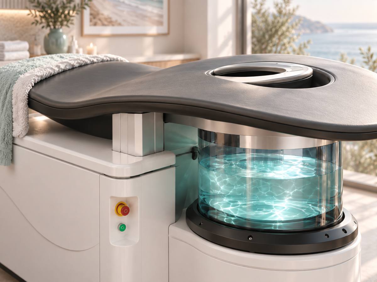 the warm water chamber, close up