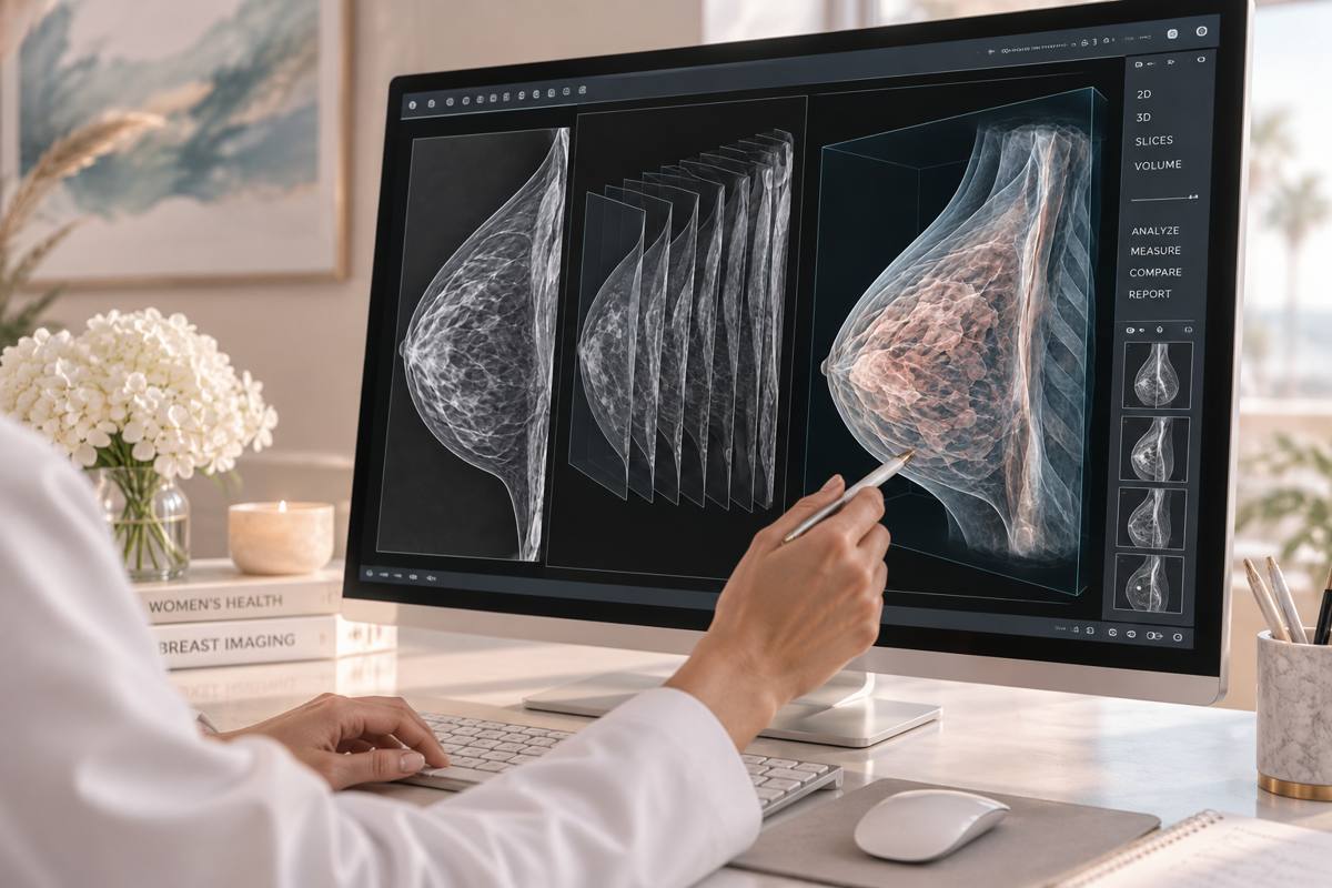 radiologist reviewing 3D planes on screen